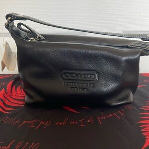 Silver black mini coach purse brand new